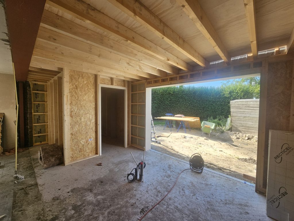 houten scheidingswand