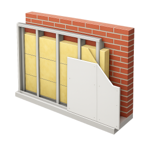 voorzetwand plaatsen doorsnee