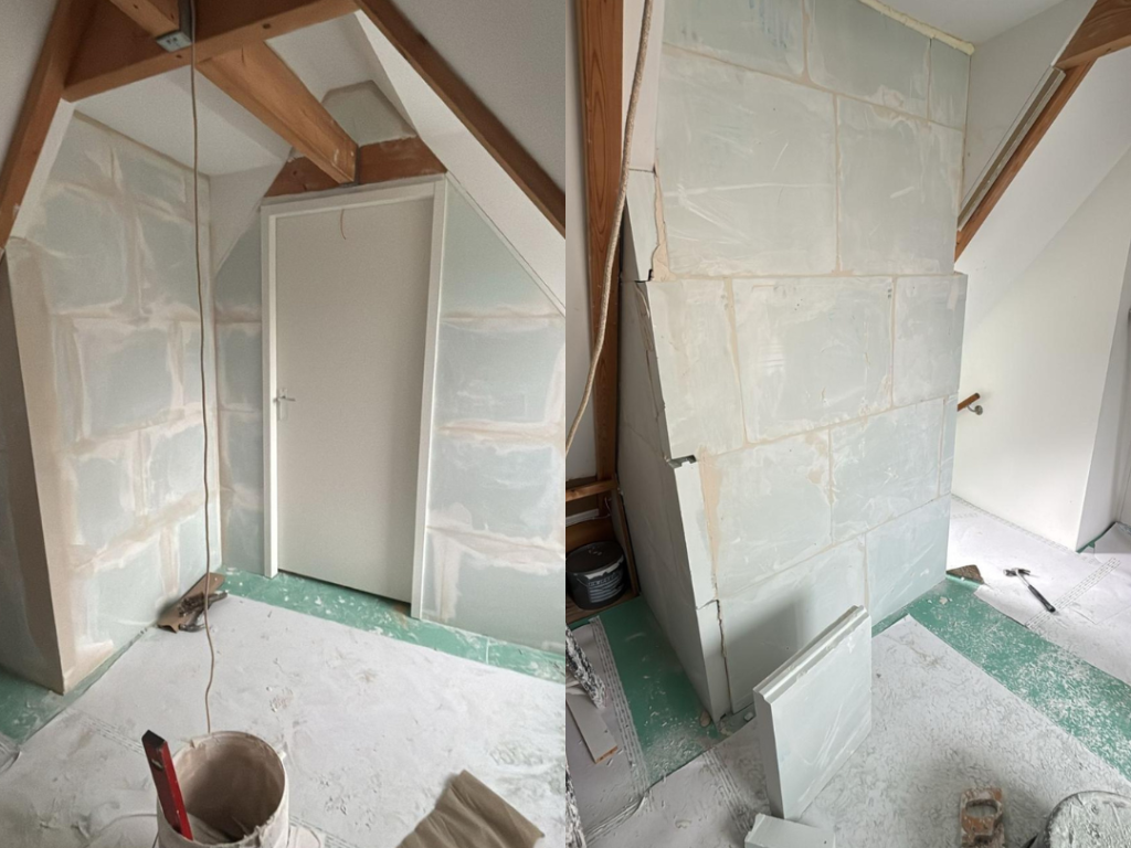 gipsblokken wand in Zwolle