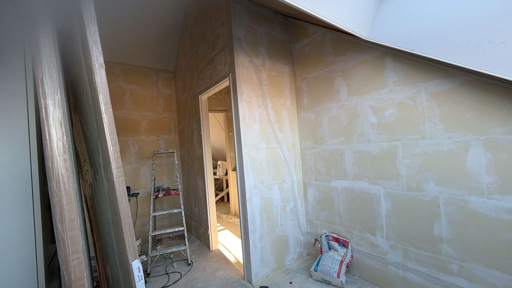 Zolder verbouwing met tussenwanden