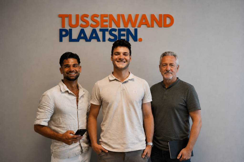 Teamfoto kantoorpersoneel Tussenwand Plaatsen